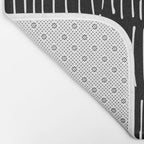 Black and White Minimal Stripe Bath Mat Gallery Image 2
