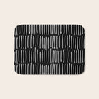 Black and White Minimal Stripe Bath Mat Gallery Image 1