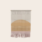 Minimal Retro Sunset - Earthy Neutral Wall Hanging Gallery Image 1