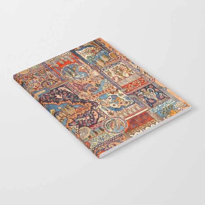 Golden Nature Antique Persian Kashmar Notebook Gallery Image 1