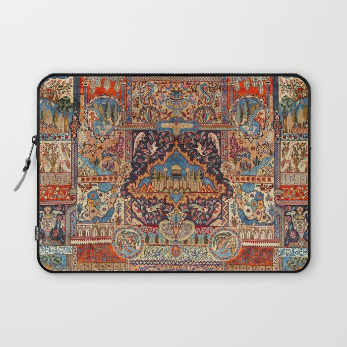 Golden Nature Antique Persian Kashmar Laptop Sleeve Gallery Image 1