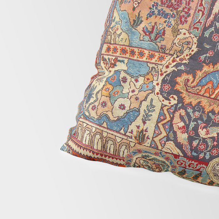 Golden Nature Antique Persian Kashmar Pillow Sham Gallery Image 4