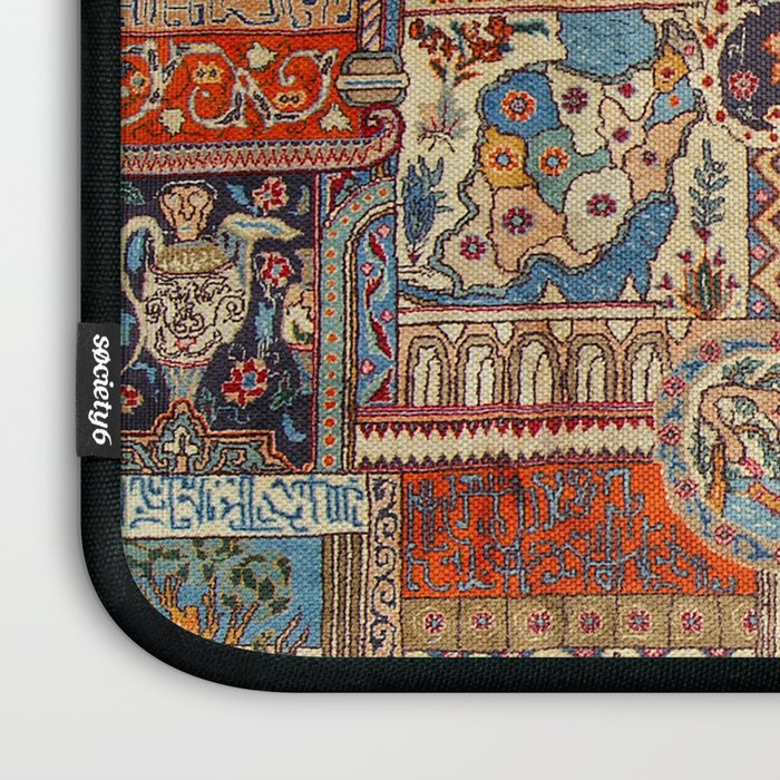Golden Nature Antique Persian Kashmar Laptop Sleeve Gallery Image 3