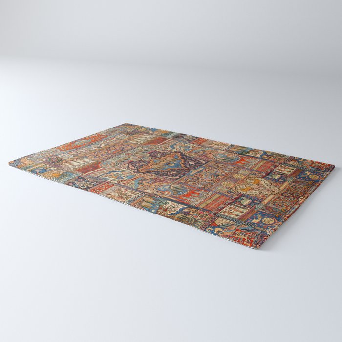 Golden Nature Antique Persian Kashmar Rug Gallery Image 3