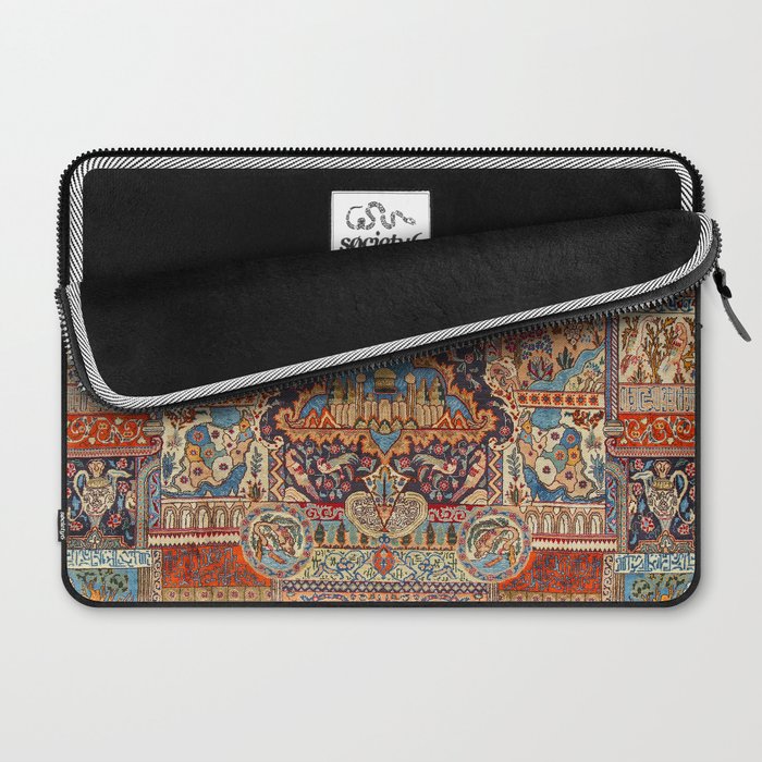 Golden Nature Antique Persian Kashmar Laptop Sleeve Gallery Image 2