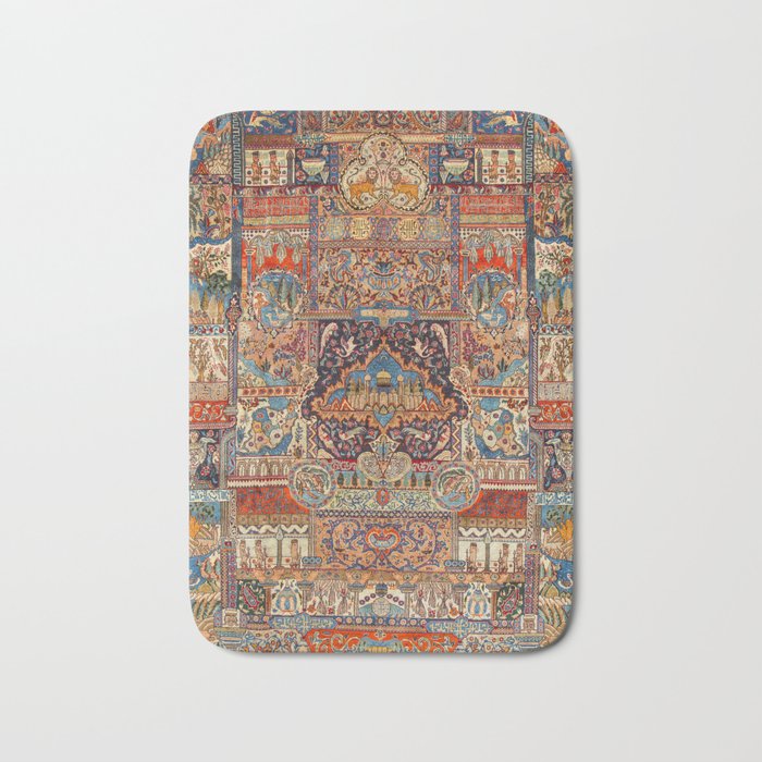 Golden Nature Antique Persian Kashmar Bath Mat Gallery Image 1