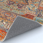 Golden Nature Antique Persian Kashmar Rug Gallery Image 4