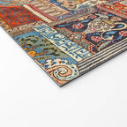 Golden Nature Antique Persian Kashmar Welcome Mat Gallery Image 2