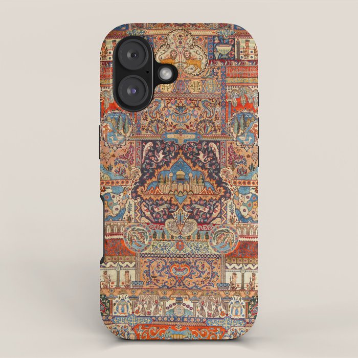 Golden Nature Antique Persian Kashmar iPhone Case Gallery Image 1