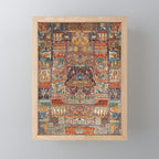 Golden Nature Antique Persian Kashmar Mini Art Print Gallery Image 1