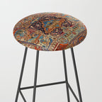 Golden Nature Antique Persian Kashmar Stool Gallery Image 2