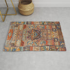 Golden Nature Antique Persian Kashmar Rug Gallery Image 1