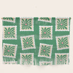 Vintage flower postage stamp pattern Wall Hanging Gallery Image 1