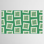 Vintage flower postage stamp pattern Tablecloth Gallery Image 2