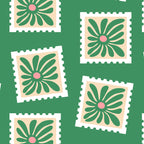 Vintage flower postage stamp pattern Coffee Mug Gallery Image 2