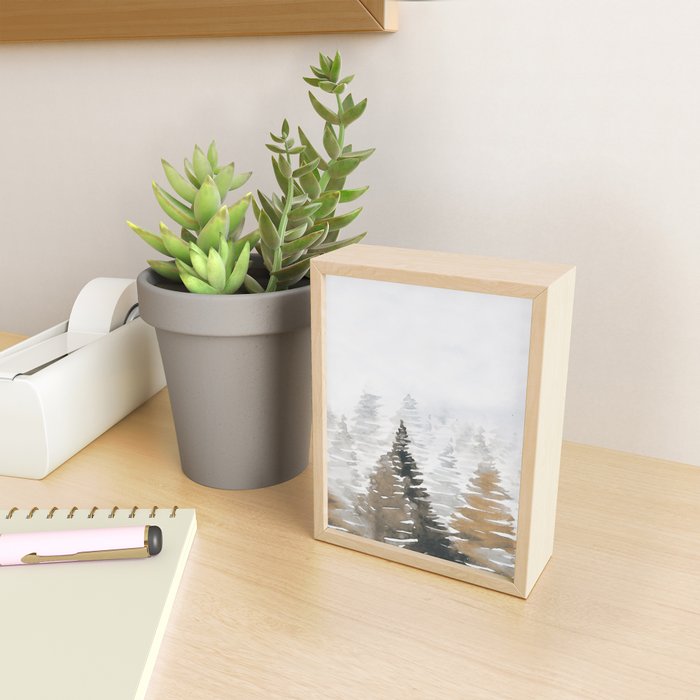 Watercolor Pine Trees 3 Mini Art Print Gallery Image 2