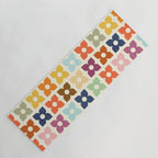 Retro Nostalgic Pastel Flowers Yoga Mat Gallery Image 1