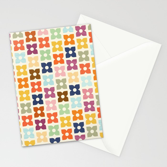 Retro Nostalgic Pastel Flowers Stationery Card Gallery Image 2