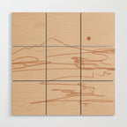 Line Mountain Sunset. Wood Wall Art Gallery Image 1
