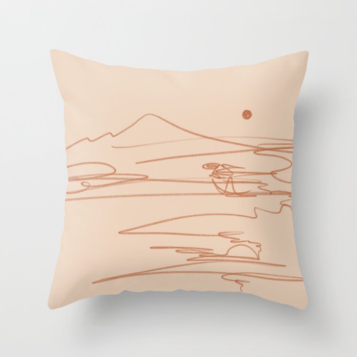 Line Mountain Sunset. Throw Pillow Gallery Image 6