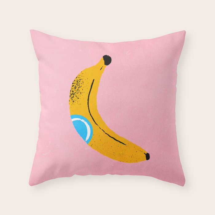 Banana Pop Art Throw Pillow Gallery Image 6