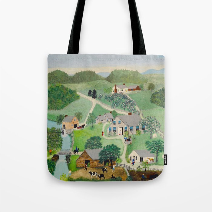 Anna Mary Robertson 'Grandma' Moses The Old Oaken Bucket American Folk Art Tote Bag Gallery Image 1