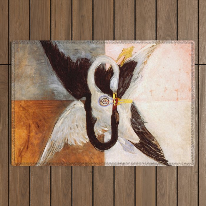 Hilma af Klint "The Swan, No. 24, Group IX-SUW, 1915" Outdoor Rug Gallery Image 1