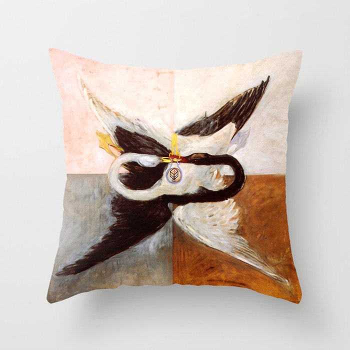 Hilma af Klint "The Swan, No. 24, Group IX-SUW, 1915" Throw Pillow Gallery Image 6
