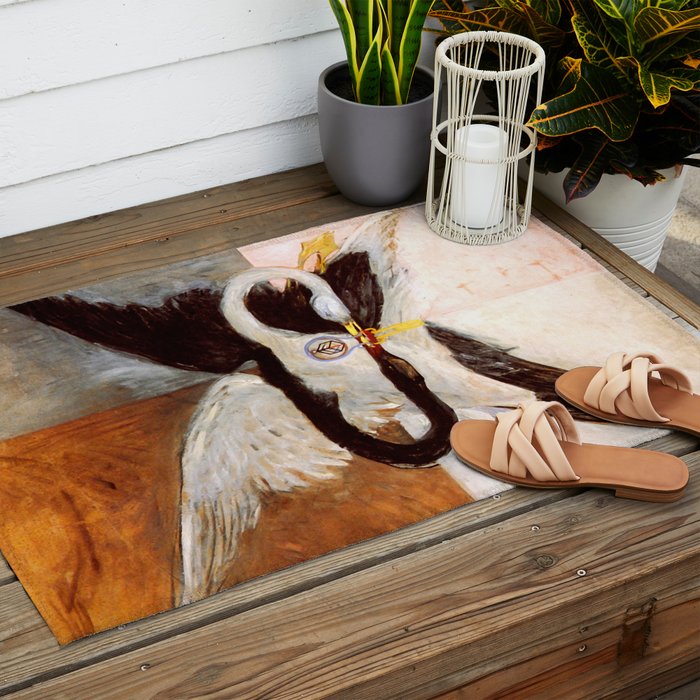Hilma af Klint "The Swan, No. 24, Group IX-SUW, 1915" Outdoor Rug Gallery Image 2