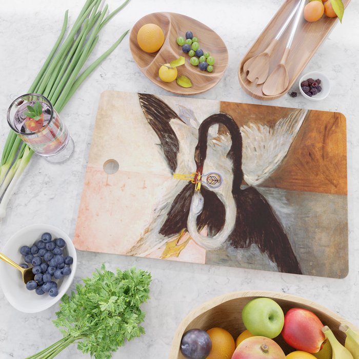 Hilma af Klint "The Swan, No. 24, Group IX-SUW, 1915" Cutting Board Gallery Image 2