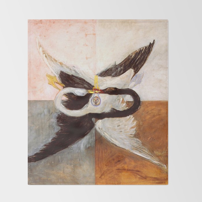 Hilma af Klint "The Swan, No. 24, Group IX-SUW, 1915" Throw Blanket Gallery Image 2