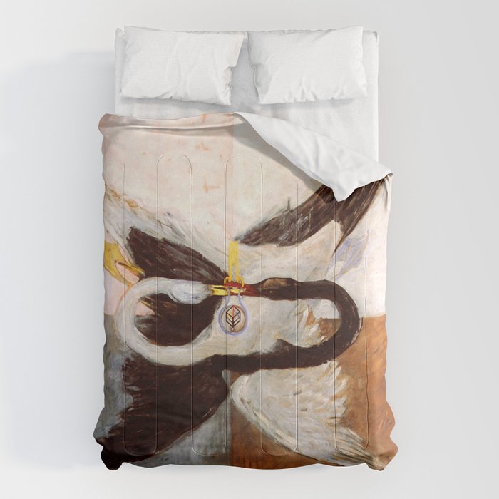 Hilma af Klint "The Swan, No. 24, Group IX-SUW, 1915" Comforter Gallery Image 6