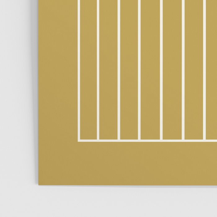 Minimal Arch XLIX Ochre Yellow Modern Geometric Lines Poster Gallery Image 3