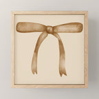 Bows & Ribbons Pattern LVI Neutral Beige Mini Art Print Gallery Image 1