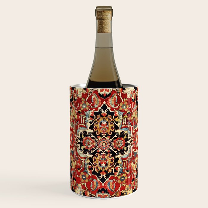 Heriz Northwest Persian Carpet Print Wine Chiller Gallery Image 1