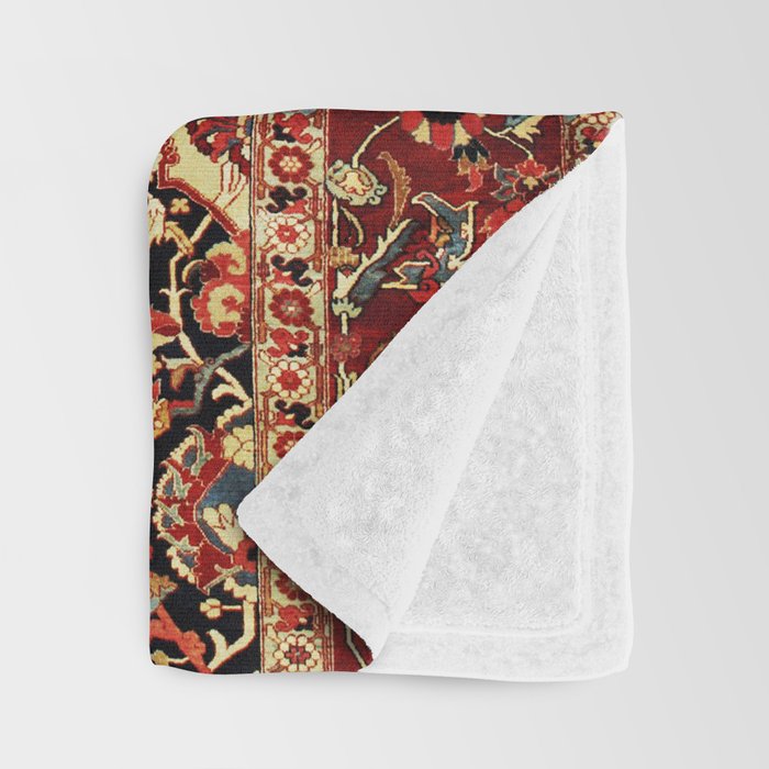 Heriz Northwest Persian Carpet Print Throw Blanket Gallery Image 3