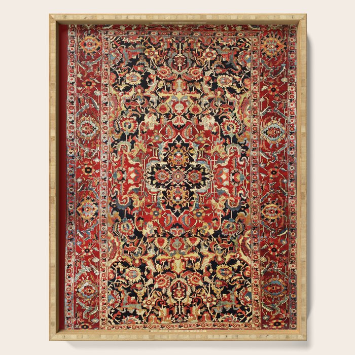 Heriz Northwest Persian Carpet Print Serving Tray Gallery Image 1
