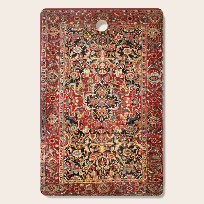 Heriz Northwest Persian Carpet Print Cutting Board Gallery Image 1
