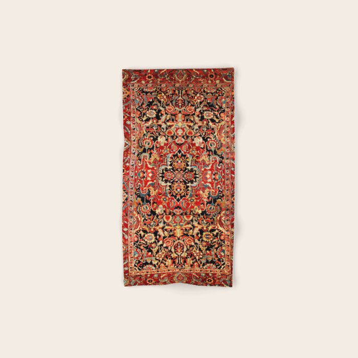 Heriz Northwest Persian Carpet Print Bath Towel Gallery Image 1