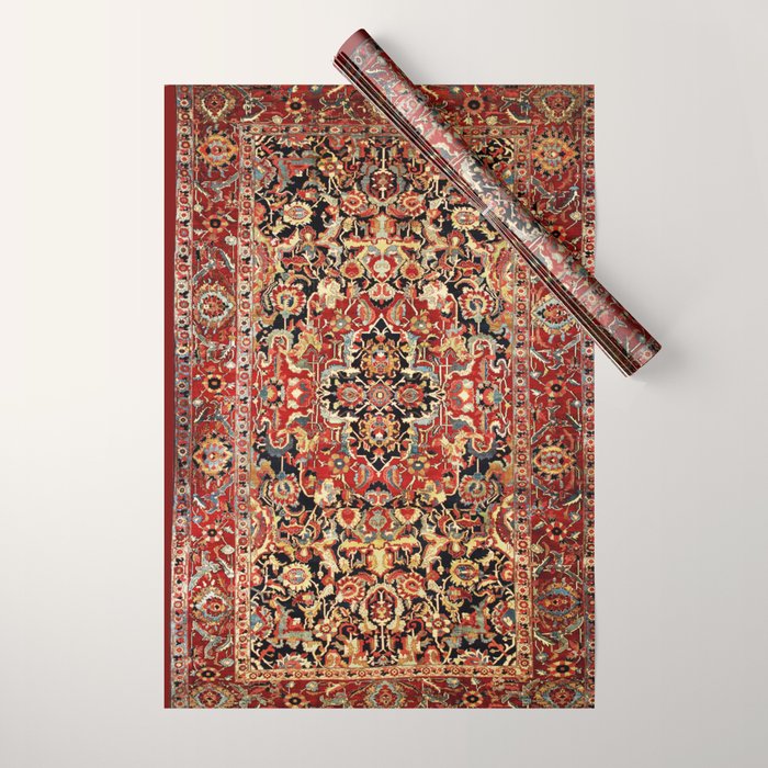 Heriz Northwest Persian Carpet Print Wrapping Paper Gallery Image 1