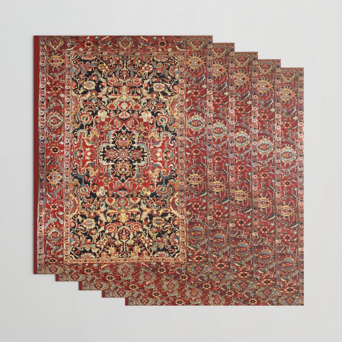 Heriz Northwest Persian Carpet Print Wrapping Paper Gallery Image 3