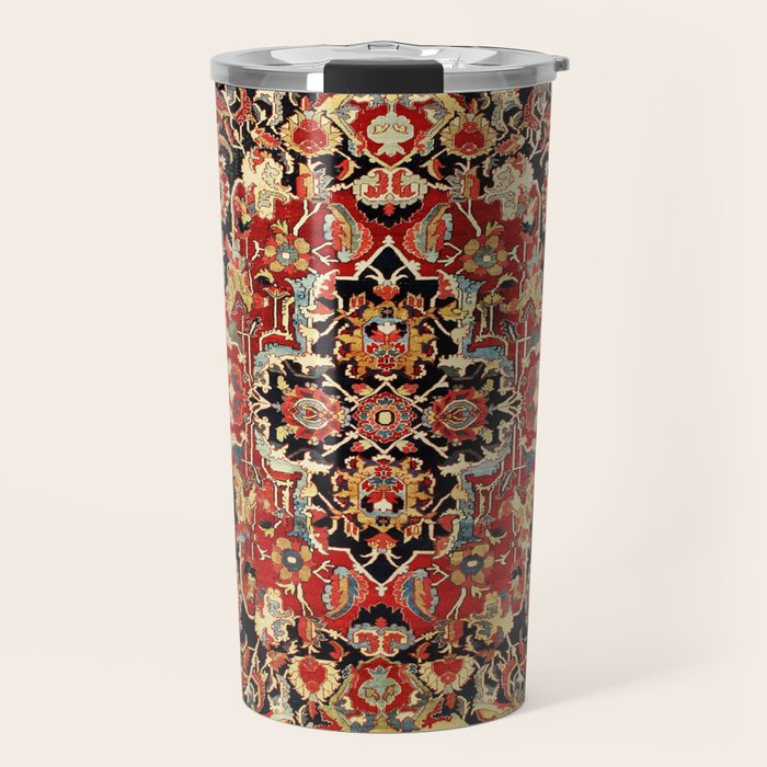 Heriz Northwest Persian Carpet Print Travel Mug Gallery Image 1