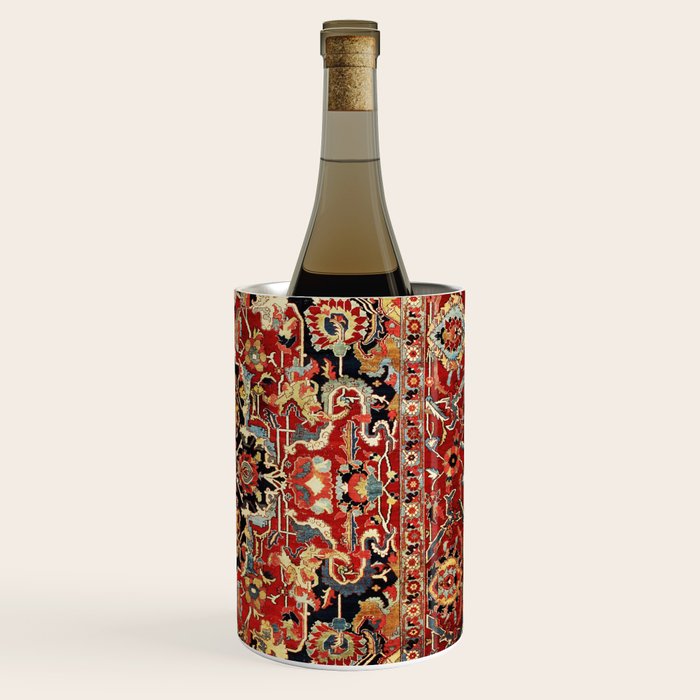 Heriz Northwest Persian Carpet Print Wine Chiller Gallery Image 3