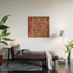 Heriz Northwest Persian Carpet Print Wood Wall Art Gallery Image 2