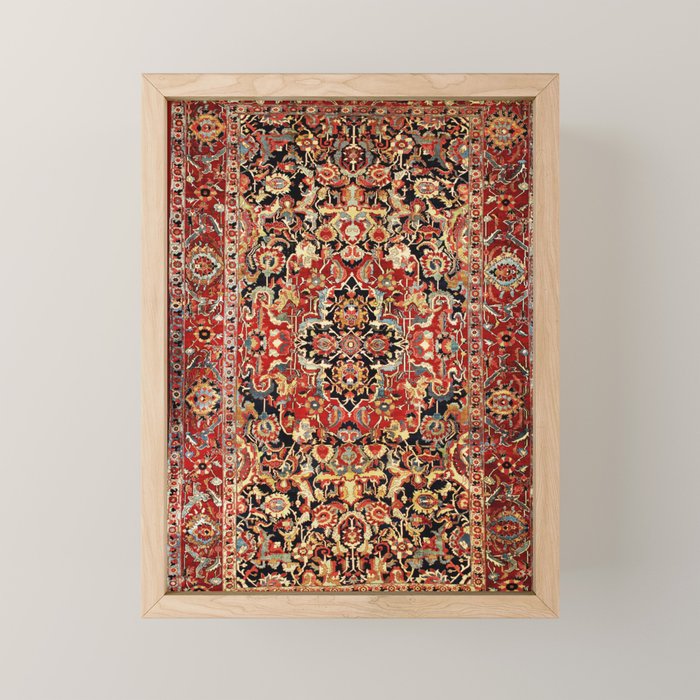 Heriz Northwest Persian Carpet Print Mini Art Print Gallery Image 1