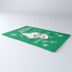 'Tis The Season - Retro Santa Green Rug Gallery Image 3