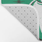 'Tis The Season - Retro Santa Green Bath Mat Gallery Image 2