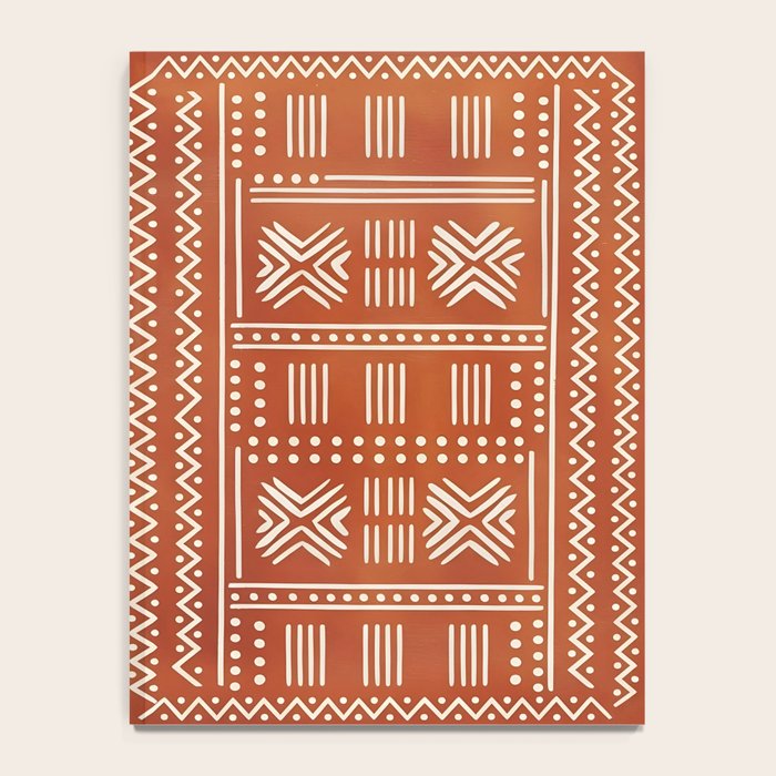 Geometric Tribal Pattern on Terracotta Notebook Gallery Image 4