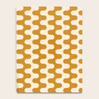 Retro Mid Century Modern Waves in  Yellow Ocher Notebook Gallery Image 4