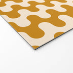 Retro Mid Century Modern Waves in  Yellow Ocher Welcome Mat Gallery Image 2